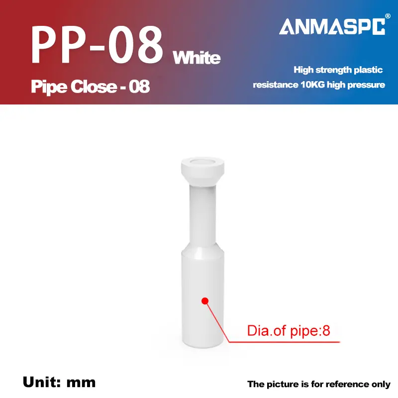 4/6/8/10/12/16 Mét PP khí nén Air hose phù hợp Stopper Ống End mũ ống nhựa End phích cắm tẩy trống cắm