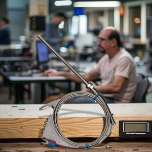 T-100 k loại thép không gỉ Cặp Nhiệt Độ thăm dò 2m Chiều dài dây chính xác que cảm biến đo & Đo công cụ - Product Image 1