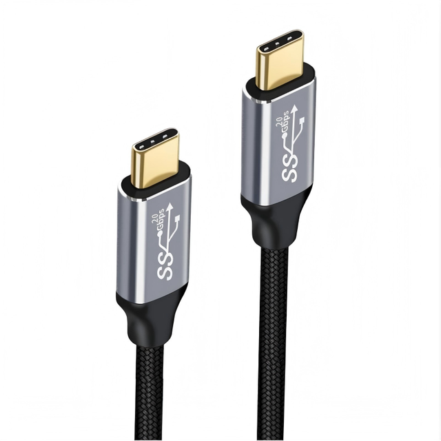 USB 3.2 Type-C to Type-C Braided Nylon Cable Gen2 20Gbps 4K/60HZ 100W 5A PD 3.1 Pure Copper Conductor Shielded