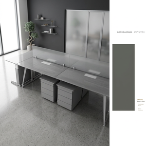 Baldosas de porcelana vitrificada de 15 mm, 800x2400 mm, color gris negro, superficie de piedra sinterizada con efecto mármol para muebles de diseño. - Product Image 1