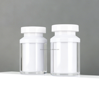 Bouteilles en acrylique transparentes à double couche haut de gamme, pots intérieurs vides pour capsules de vitamines, comprimés, compléments alimentaires