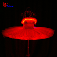 Jupe de ballet lumineuse LED de haute qualité, robe de danse lumineuse pour spectacle, carnaval, fête, performance sur scène, costume