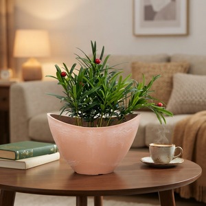 <span class=keywords><strong>Vasi</strong></span> per Fiori Durevoli e Leggeri per Interni ed Esterni, Fioriera a Forma di Barca in <span class=keywords><strong>Legno</strong></span> e Pietra Personalizzabile - Product Image 1