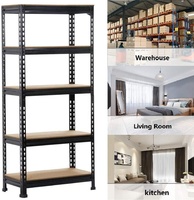 Étagère de stockage empilable en acier pour entrepôt, métal ouvert, 175 kg par niveau, 1800x900x400 mm, étagère à outils sans boulons / rivets, 1 pièce/niveau