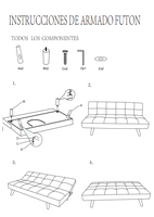 Canapé Futon Design Moderne, Pliant Convertible Clic-Clac, Orange, Par Fabricant de Lits et Canapés