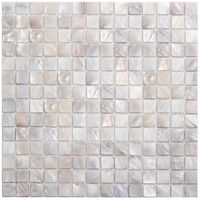 Carrelage de mosaïque de salle de bain carré blanc Shell Horse Carrelage mural de parquet moderne de 4mm pour mur intérieur à bon prix
