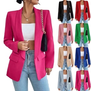 Traje Blazer para Mujer 2026, Color Sólido, Elegante, para Oficina - Product Image 4