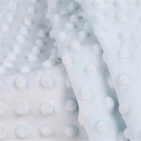 Minky polaire tissu pour bébé couverture recycler Polyester tissu en gros Super doux Minky Dot Minky peluche 100% Polyester tricoté