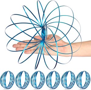 Spinner Ring Arm <strong>Toy</strong> Spring Fidget <strong>Toy</strong> for Stress Relief Stainless Steel Spring Metal Sensory Rings Flow Ring - Product Image 4