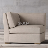 Ensemble de canapé et fauteuil en tissu pour salon, design moderne à profil bas, rembourrage doux, meubles de maison, certifié CE