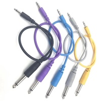 Câble audio stéréo de connecteur de prise coaxiale transparente de 6.35mm à 6.35mm avec gaine en PVC pour microphone