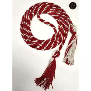 Elegante Cordón de Honor Dorado y Morado con Borla de 4 Pulgadas y 60 Pulgadas de Largo, Accesorio para Graduación, Logros Académicos y Ceremonias de Inauguración - Product Image 4