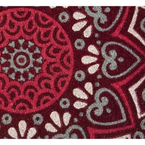 พรมเช็ดเท้ามะพร้าวสีแดงเอ็กเซลซา มันดาลา 60xH1.5x40 ซม. หลากสี สวยงามและมีสไตล์สำหรับตกแต่งทางเข้า - Product Image 2