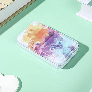 <span class=keywords><strong>Palette</strong></span> d'<span class=keywords><strong>aquarelle</strong></span> portable en métal pour peinture, forme personnalisée, la meilleure pour les voyages - Product Image 2