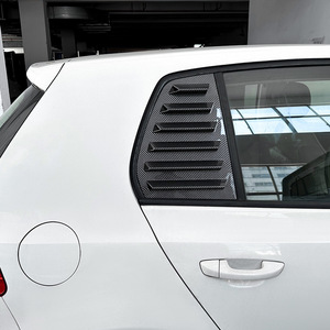 Volkswagen Golf 6 Bug Deflect Louvers Carbon Fiber Texture Adhesive <b>Car</b> Window <b>Decals</b> 2008-2012 - Product Image 2
