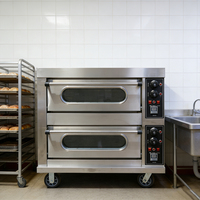 Four à sole de cuisson pour boulangerie, personnalisé OEM/ODM, 1 couche, 1 niveau, chauffage rapide, protection contre la surchauffe, fenêtre en verre, affichage LED