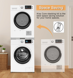 Kit de superposition lave-linge/sèche-linge en acier renforcé pour buanderie, support de connexion anti-vibration stable avec ajustement universel - Product Image 5