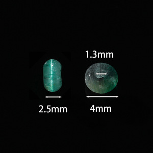 Glass Two Tone Cats Eye <b>Beads</b> 2x4mm Round Loose <b>Beads</b> For Jewelry Making DIY Accessories Mixed Colors Wholesale - Product Image 2
