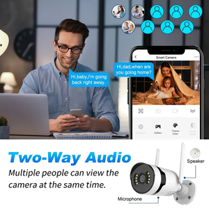 Eseecloud hai cách âm thanh 3MP 8CH không dây Wifi Home an ninh Hệ thống <span class=keywords><strong>camera</strong></span> không dây WIFI CCTV NVR Kit máy ảnh hệ thống giám sát - Product Image 3