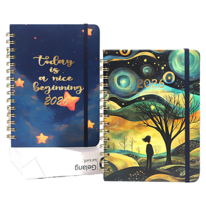 A5 vỏ cứng xoắn ốc ràng buộc vẽ tay kế hoạch cuộn dây 2026 lịch trình xuyên biên giới máy tính xách tay tùy biến Temu giá trị cao - Product Image 5