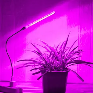 USB 5VLEDグローライトフルスペクトル植物ランプ、フレキシブルホース付き屋内温室植物ランプ花苗水耕ライト