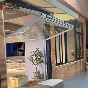 Baivilla Balkon Beglazing Systeem Met Gehard Glas Aluminium Push En Pull Deur Franse Vouwen Glijdende