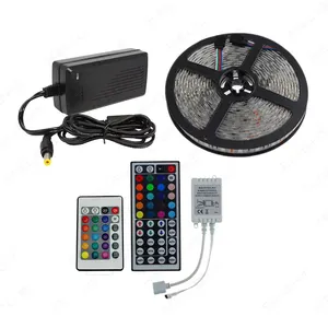 Controle remoto, à prova d' água 5m 24key 44key ir dc 12v fonte de alimentação 60led kit 5050 tira de luz led rgb