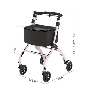 Fauteuil roulant multifonctionnel pour personnes âgées et handicapées, chariot spécial en alliage d'aluminium, déambulateur personnalisé - Product Image 2
