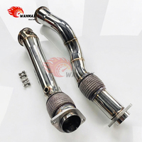 Premium TIG-Geschweißtes Poliertes Performance-Auto-Downpipe-Kit mit Klemmen Passend für BMW F97 X3M F98 X4M