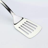 Spatule de cuisine en acier inoxydable à surface brossée, poignée ergonomique antidérapante, spatule de cuisine
