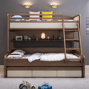 <span class=keywords><strong>Letto</strong></span> a Castello Nordico Bianco in Legno Massello con Sponde Alte e Basse e Finitura a Cera Morbida per Adulti e Ragazzi per Camera da <span class=keywords><strong>Letto</strong></span> o Appartamento - Product Image 3