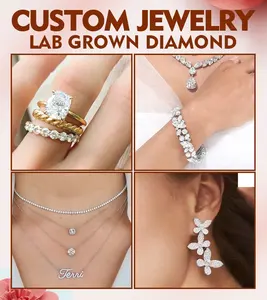 Messi Gems Customized Jewelry 925 Sterling Silver 14K Moissanite Lab Grown Diamond Bracelet Trendy Tennis Chain Tennis Bracelet