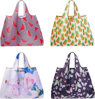 Sac fourre-tout pliable et extensible en polyester écologique personnalisé 190T, grand format, avec logo sur mesure, idéal pour les courses et l'usage quotidien