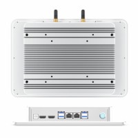 Ordinateur à écran tactile industriel intégré de 10.1 pouces Écran tactile capacitif Panneau LED PC sans ventilateur RJ45 RS232 RS485