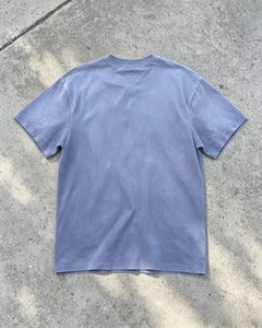 Camiseta de Manga Corta para Hombre, Cuello Redondo, Corte Regular, 100% Algodón Tejido, Color Azul Sólido, Estilo Casual - Product Image 2