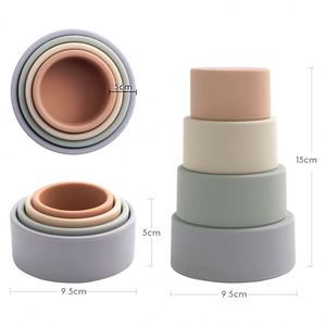 Juguetes Apilables de Silicona Libres de BPA, Juguetes Educativos para Bebés de 6+ Meses - Product Image 3