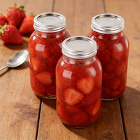 Frascos de Vidrio para Conservas con Tapa, Boca Ancha, Resistentes al Calor, para Alimentos y Encurtidos, 150ml 250ml 300ml 380ml 500ml 750ml 1000ml, Venta al Por Mayor