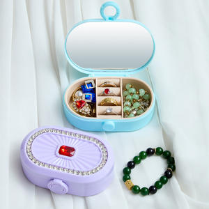 Custom Logo <b>Mini</b> Jewelry <b>Box</b> Portable Ring Zipper Cute <b>Storage</b> Case Travel Jewellery Packaging Necklace <b>Box</b> - Product Image 2