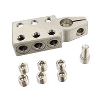 Penjepit Terminal Baterai 6-Pole 6-Way 1/0 AWG (Sepasang) untuk Tiang Baterai Asam Timbal Mobil Positif/Negatif (+/-) dengan Ujung Runcing