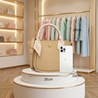Ensemble de sacs à main pour femmes, sac à bandoulière en cuir PU grande capacité avec foulard en soie, sac fourre-tout souple pour femme, sac messager croisé