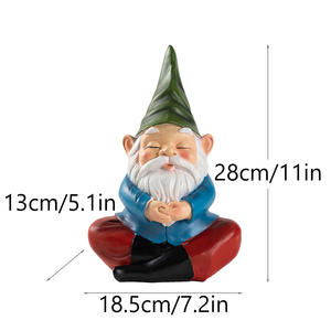 Nuevo producto ecológico transfronterizo, meditación, duende, jardín, elfo, adornos de resina, hogar al aire libre, patio, artesanías enanas - Product Image 6