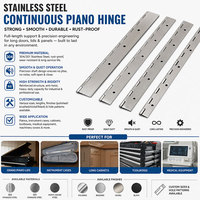 Charnière de piano en acier inoxydable personnalisée, charnière continue en acier inoxydable pour portes de bateaux et armoires – Approvisionnement direct usine