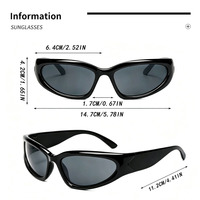 Lunettes de soleil futuristes Y2K, style cyberpunk, ovales, protection UV, pour sports de plein air, hommes et femmes