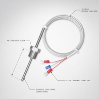 Sensor Suhu Tugas Berat SUS310/316 Tanpa Layar, Sensor Termal OEM/ODM IP64 Garansi 1 Tahun untuk Peralatan Industri