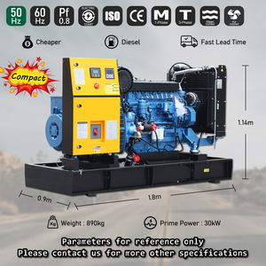 Générateur diesel à châssis ouvert, démarrage automatique, 30KVA 40KVA 50KVA 60KVA 50/60Hz 220V, applications domestiques et commerciales - Product Image 2