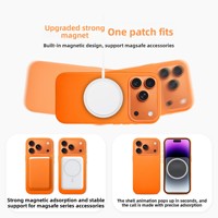 Étui de téléphone en cuir avec bouton IA à animation magnétique pour iPhone 17 Pro/17 Pro Max, compatible avec la charge sans fil et le bouton de la caméra