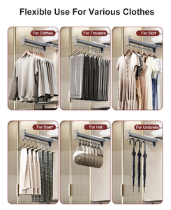 HNOSS Porte-armoire gris amovible Cintres pour vêtements et pantalons pour placard - Product Image 6