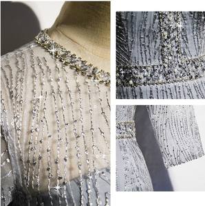 Kadınlar boncuklu Mermaid abiye zarif gece elbisesi pullu parti balo kıyafetleri - Product Image 6