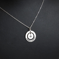 Collier coordonné délicat avec étoile du nord Pendentif de localisation personnalisé Collier de coordonnées GPS Cadeau de moment marquant
