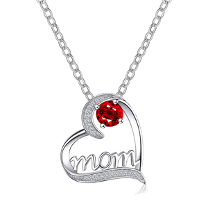 <span class=keywords><strong>MIO</strong></span>, nuevo collar de joyería de moda, collar de plata con letras de corazón, colgante de <span class=keywords><strong>diamantes</strong></span> brillantes para regalo del Día DE LA MADRE ajustable - Product Image 1